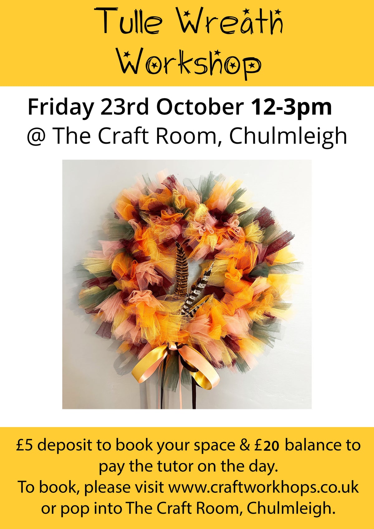 Tulle Wreath Making | Friday 23rd October 12-3pm