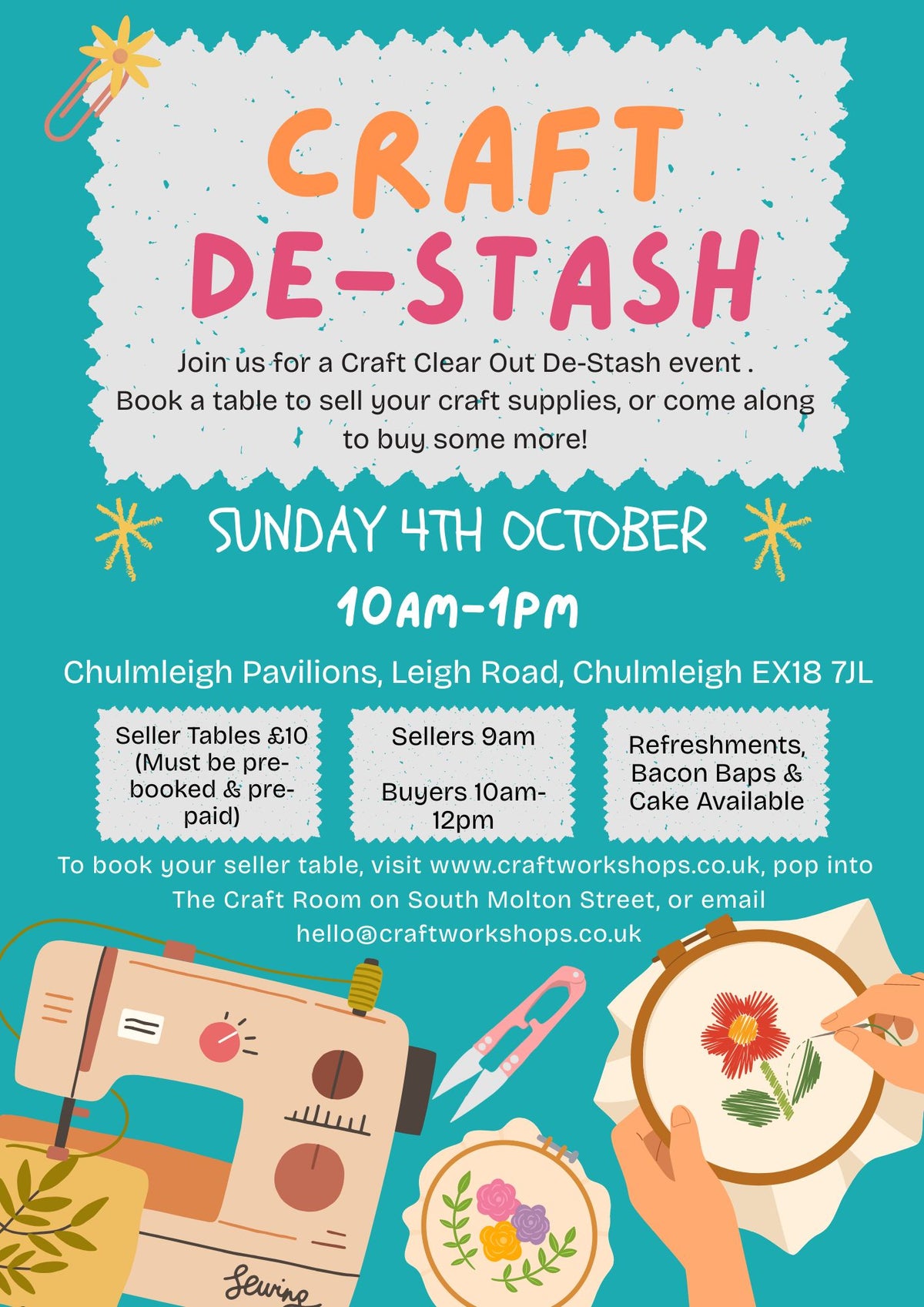 Craft De-Stash Seller Table